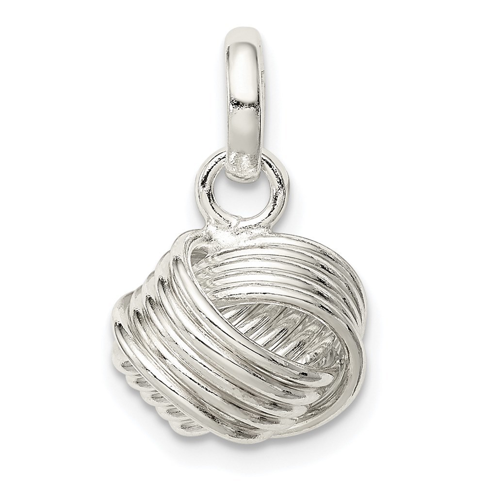 925 Sterling Silver Celtic Love Knot Small Necklace Charm Pendant